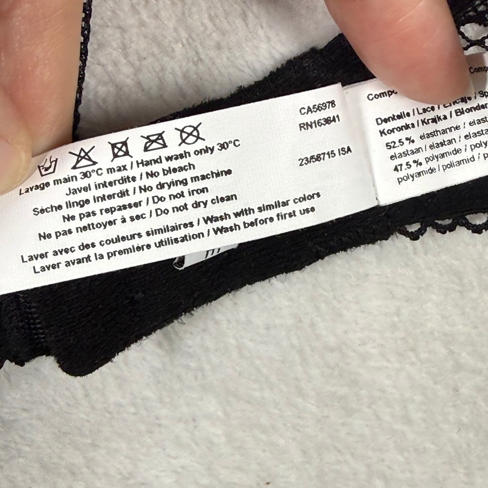 Simone Perele Olymp Soft Cup Bra Black Lace Wireless 1C5210 B Mens 34B NEW - Picture 5 of 12